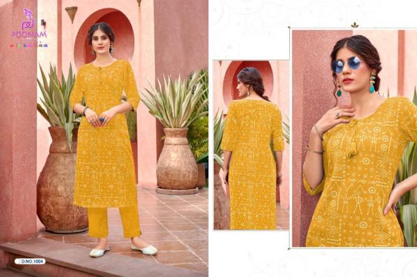 Poonam Rockstar Rayon Slub Kurti With Bottom Collection 